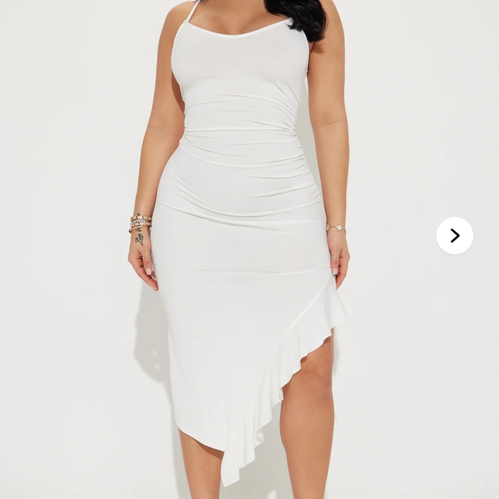 Elegant White Asymmetrical Dress